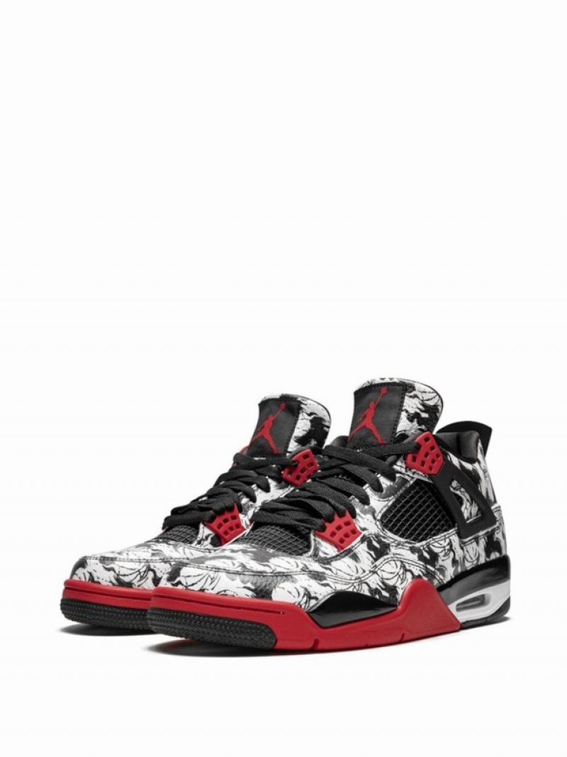 Nike Retro Singles Day/Tattoo Men's Air Jordan 4 White / Black / Red | LXOWHJC-86