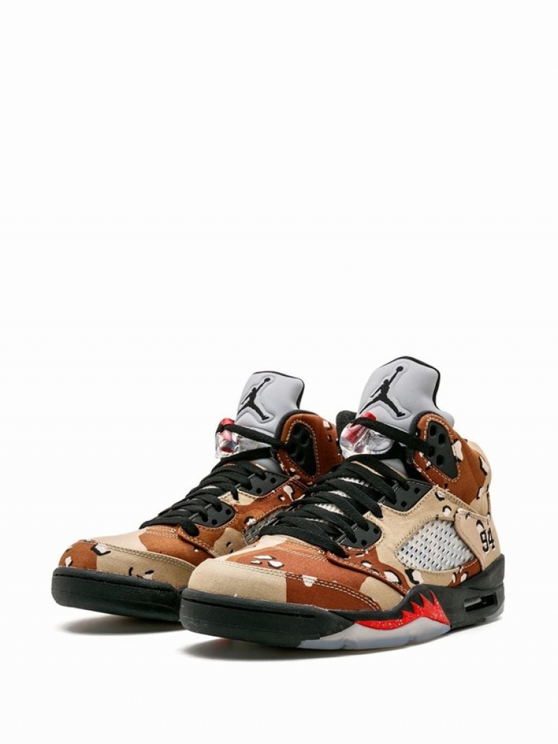 Nike Retro Supreme Camo Women's Air Jordan 5 Camo | ZYEXQGC-81