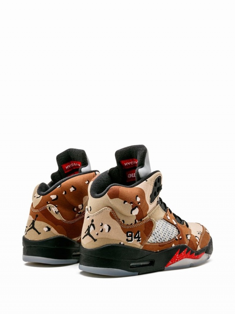 Nike Retro Supreme Camo Women's Air Jordan 5 Camo | ZYEXQGC-81