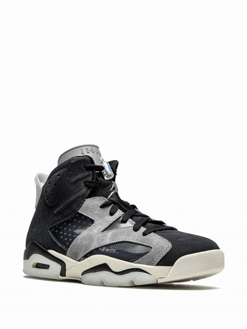 Nike Retro ''Tech Chrome'' Women's Air Jordan 6 Black / Grey | MDLXNGZ-41