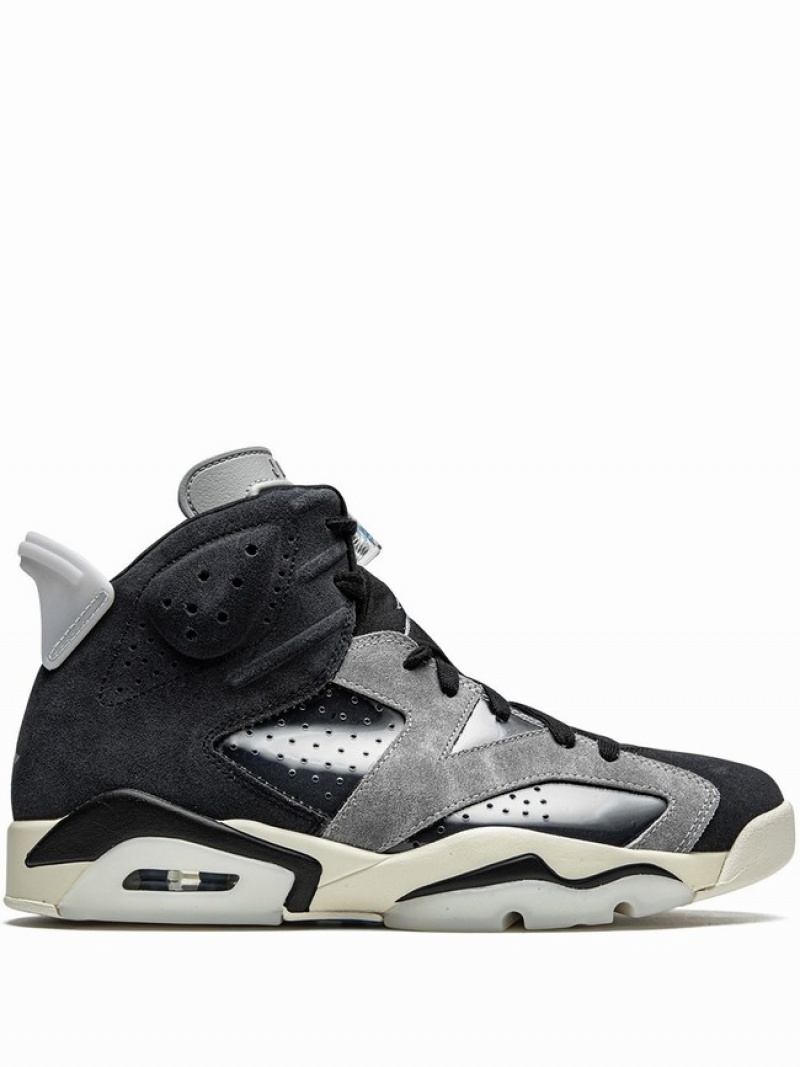 Nike Retro \'\'Tech Chrome\'\' Women\'s Air Jordan 6 Black / Grey | MDLXNGZ-41