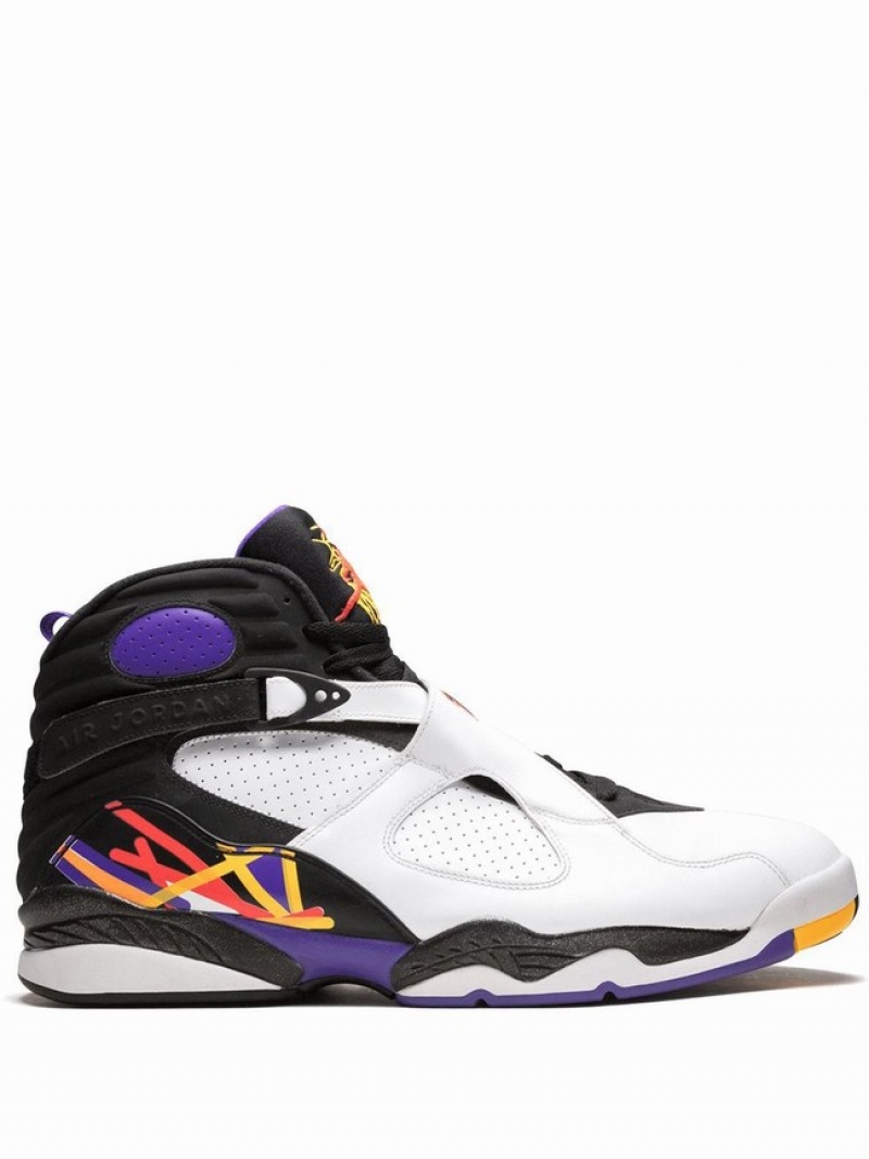 Nike Retro Three-Peat Men\'s Air Jordan 8 White / Black | FZTMHPY-29