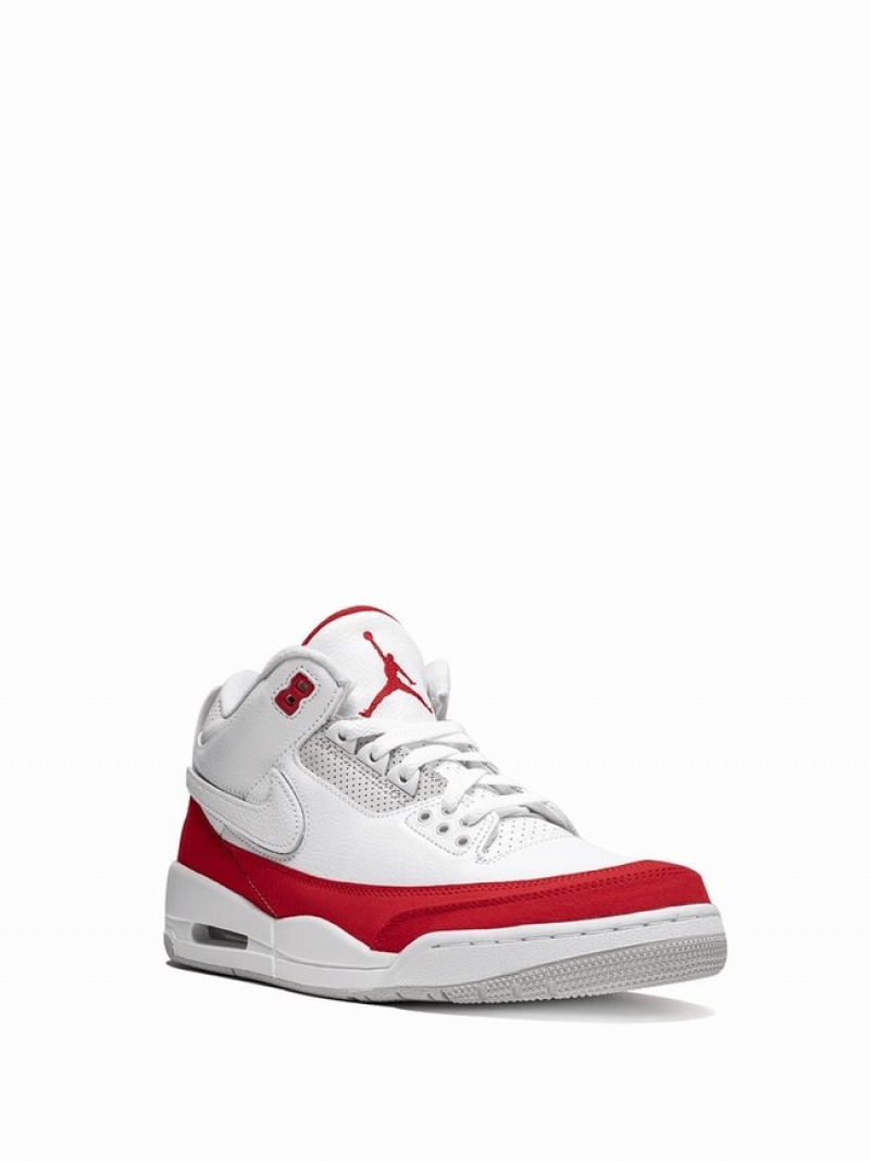 Nike Retro TinkerHigh Top Women's Air Jordan 3 White / Red | VIOSTPM-96