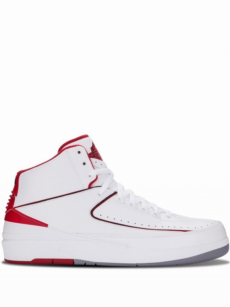 Nike Retro Varsity Men\'s Air Jordan 2 White / Red | SOYMUAV-76