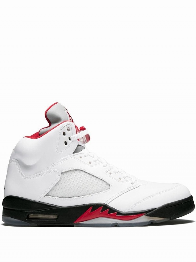 Nike Retro Women\'s Air Jordan 5 White | OYSHNBW-75