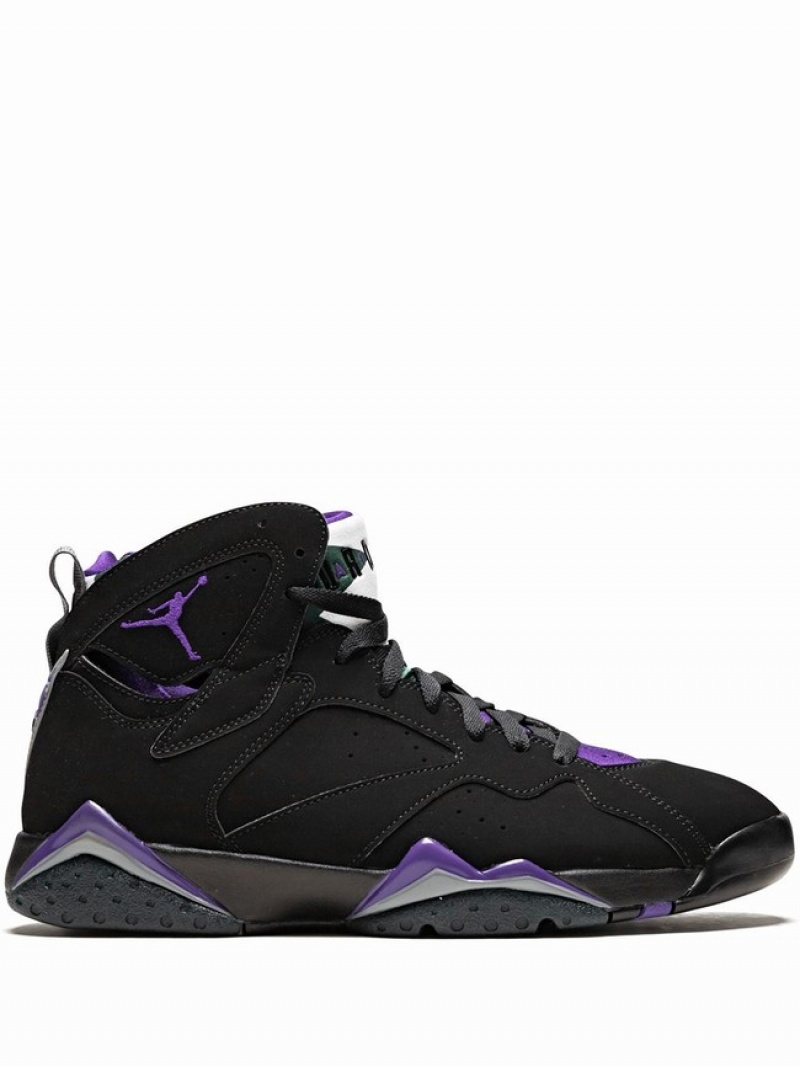 Nike Retro Women\'s Air Jordan 7 Black / Purple | DVEFWCG-96