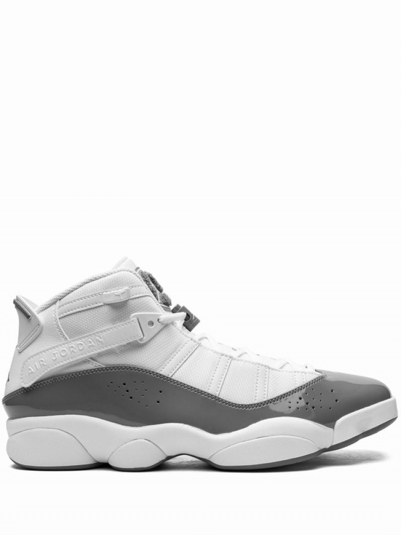 Nike Rings Cool Men\'s Air Jordan 6 White / Grey | JFNYATD-52