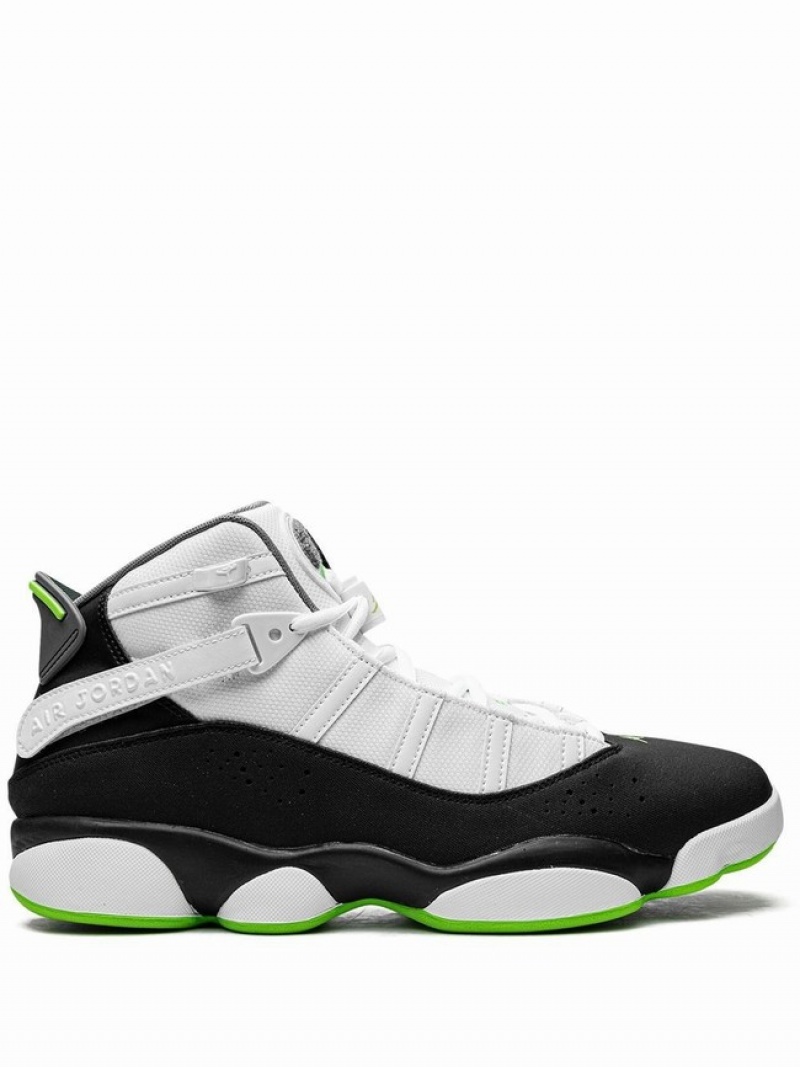 Nike Rings High Top Women\'s Air Jordan 6 White / Black / Green | SVMHBRK-68