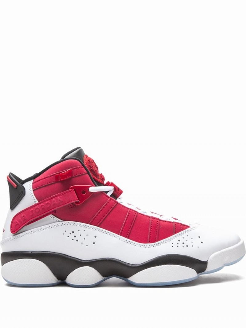 Nike Rings Men\'s Air Jordan 6 White / Red | MPGVFLY-53