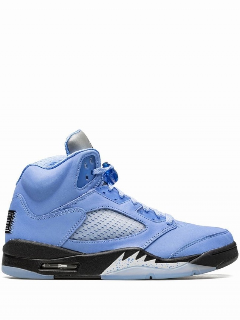 Nike UNC Men\'s Air Jordan 5 Blue | XWPHBCJ-63