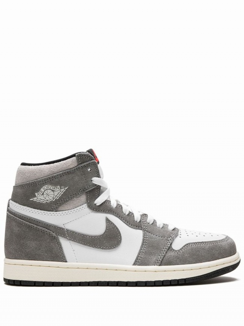 Nike Washed Men\'s Air Jordan 1 White / Grey | TSJPLQR-67