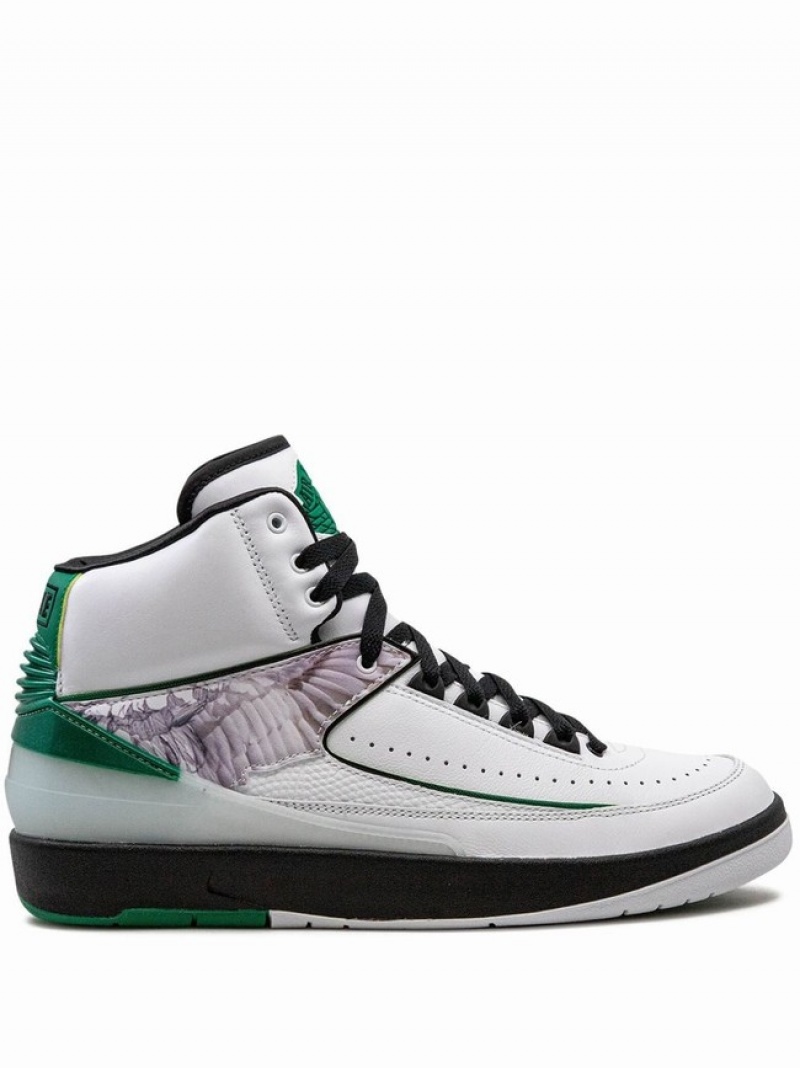 Nike Wings Men\'s Air Jordan 2 White / Green | IGQBEJM-92