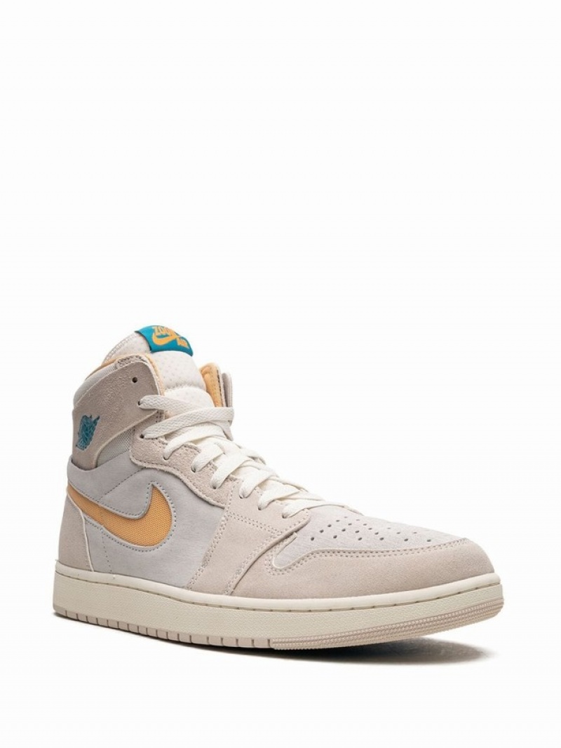 Nike Zoom CMFT 2 Light Orewood/Citrus Men's Air Jordan 1 Grey | CXSRFWG-18