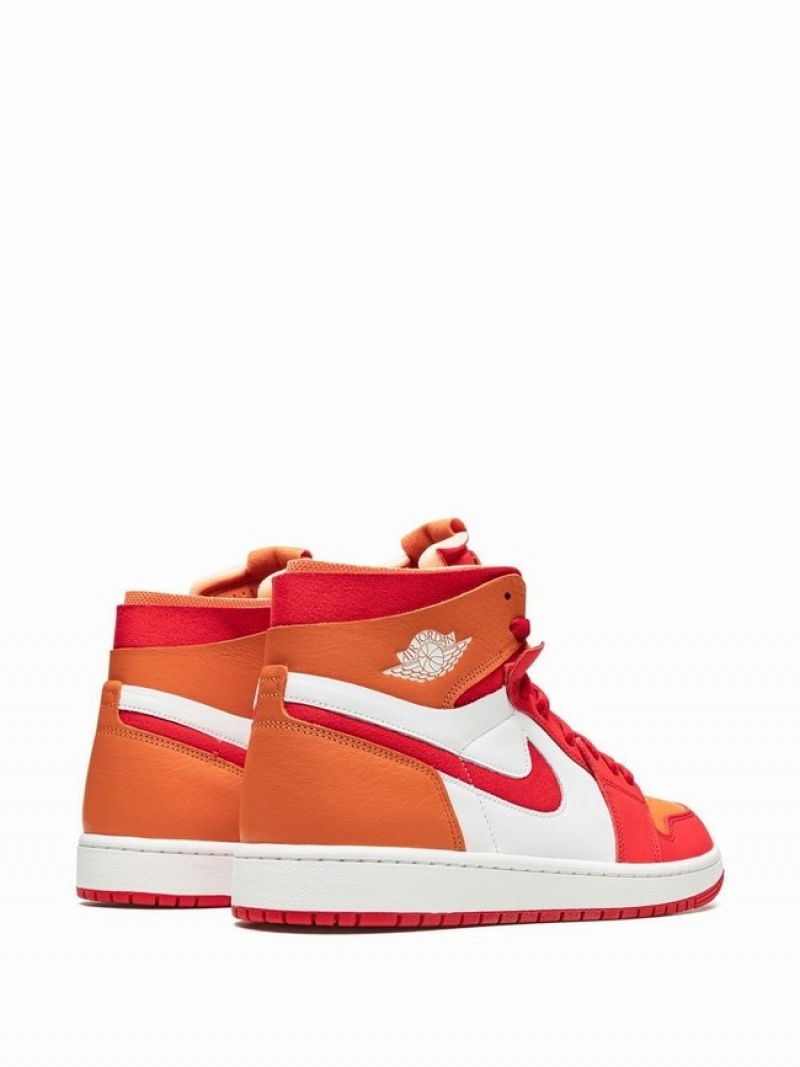 Nike Zoom CMFT Red Hot Curry Women's Air Jordan 1 White / Orange / Light Red | BNMGZHT-75