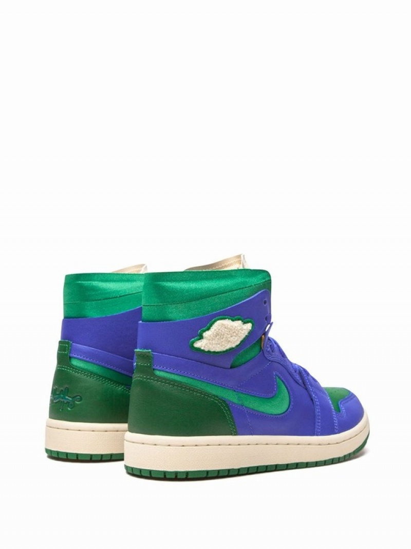 Nike x Aleali May Zoom CMFT Califia Women's Air Jordan 1 Blue / Green / White | JKXUHDM-21