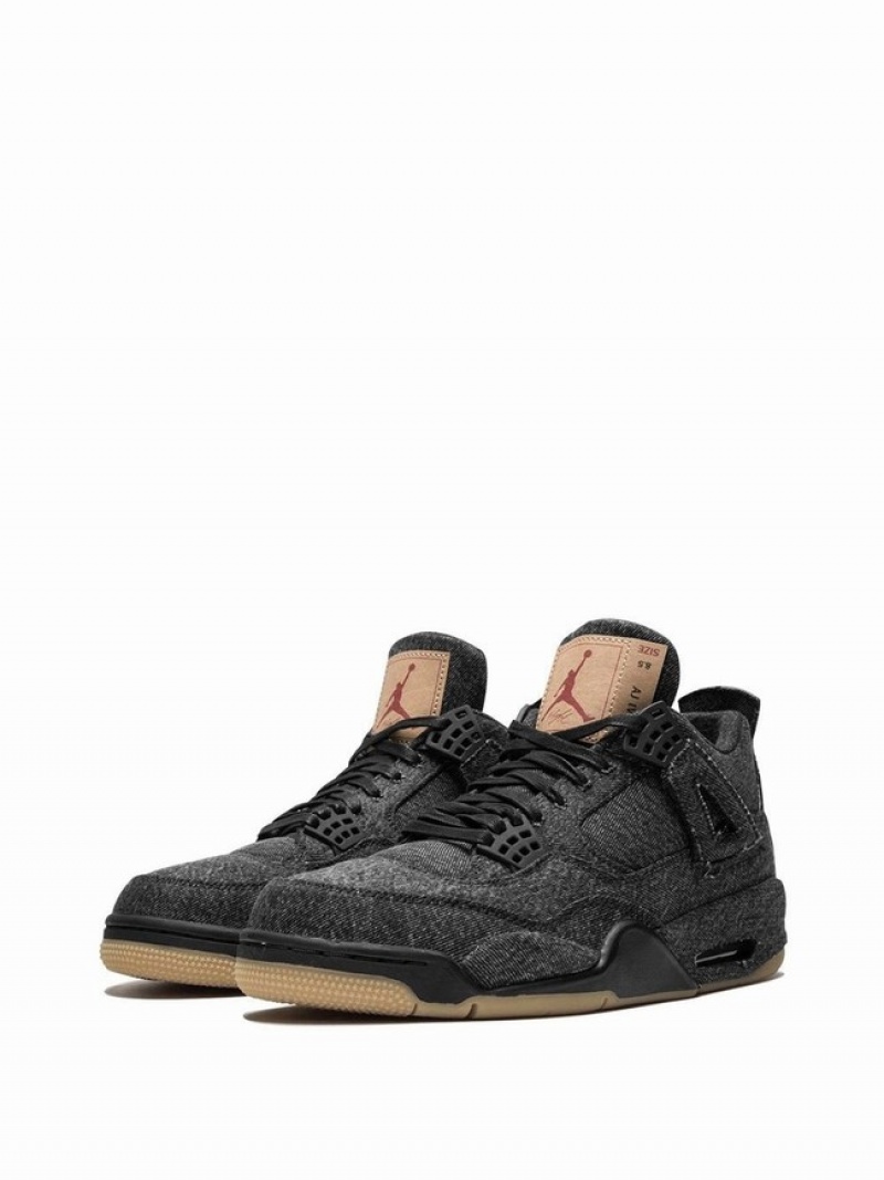 Nike x Levi's Retro NRG Black Levis Women's Air Jordan 4 Black | RJYNVBP-62