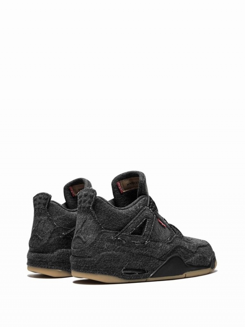 Nike x Levi's Retro NRG Black Levis Women's Air Jordan 4 Black | RJYNVBP-62