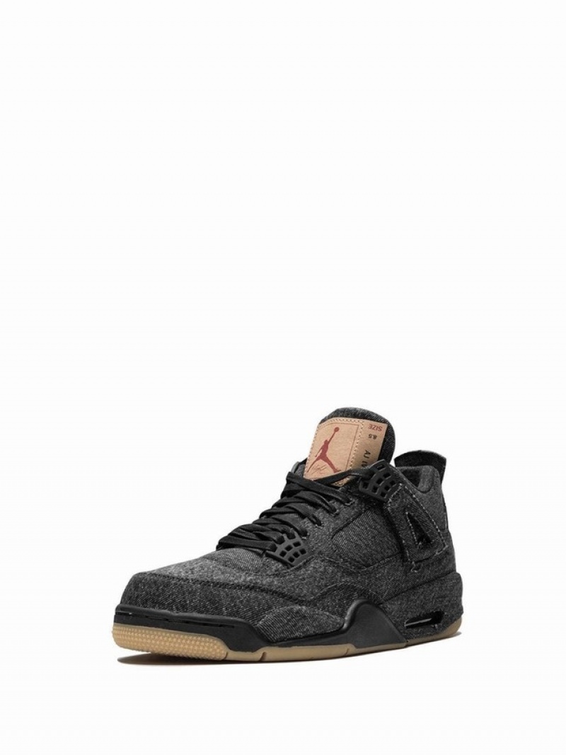 Nike x Levi's Retro NRG Black Levis Women's Air Jordan 4 Black | RJYNVBP-62