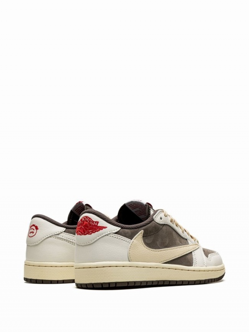 Nike x Travis Scott Low OG Reverse Mocha Women's Air Jordan 1 Beige | JOCPFEV-65