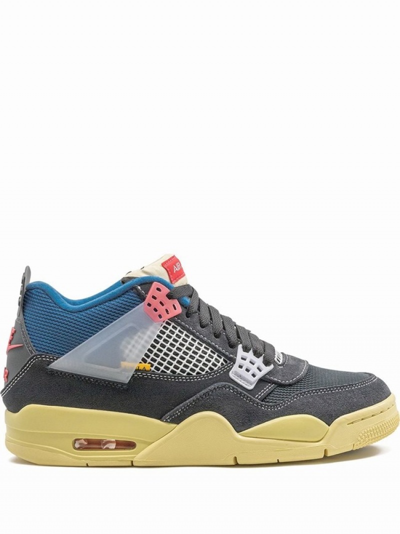 Nike x Union SP Off-Noir Men\'s Air Jordan 4 Grey | KSDPZIA-68